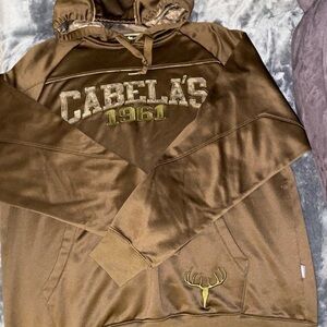 Cabela's Brown Hoodie with Logo